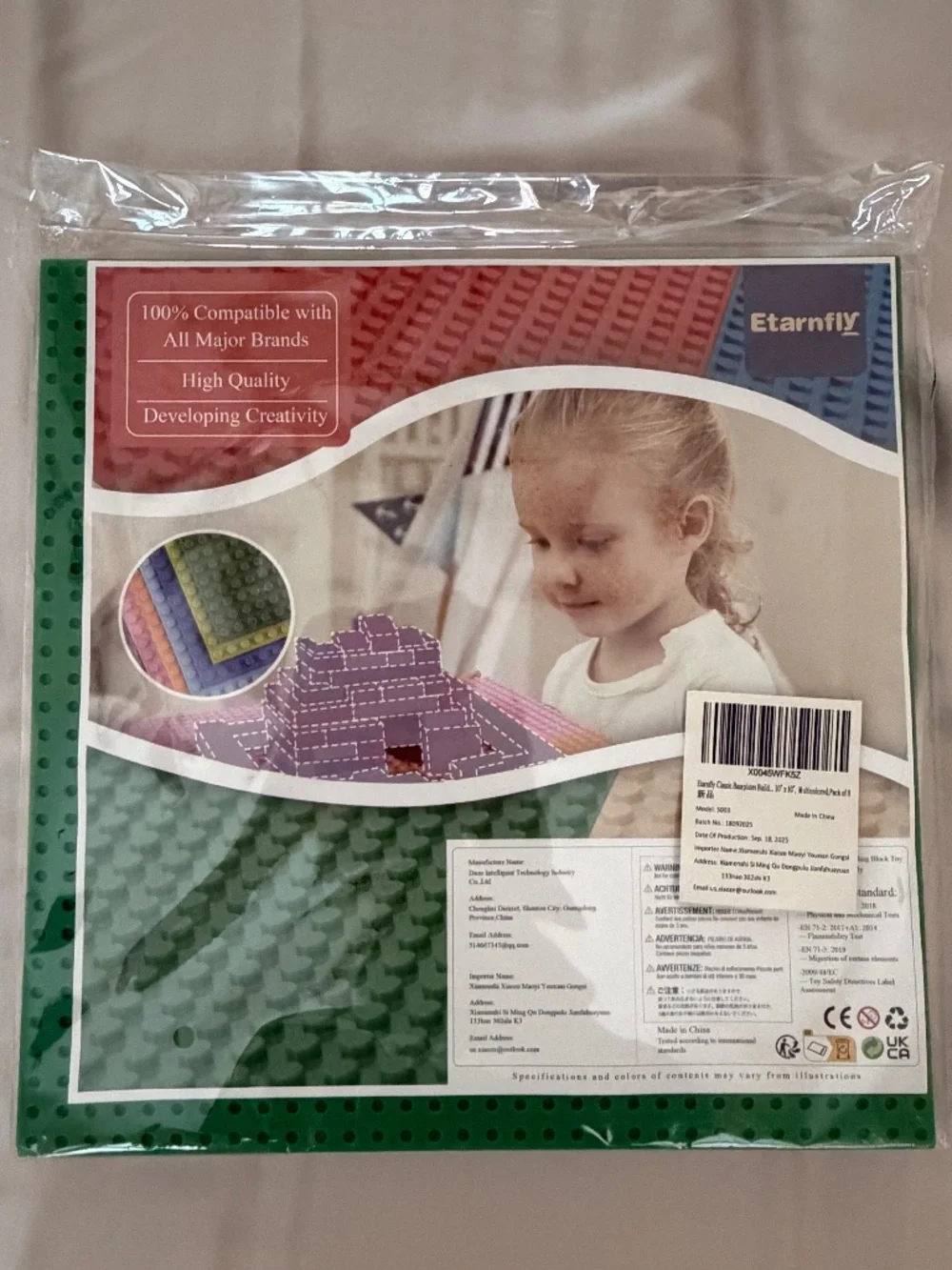 Etarnfly 8-Pack Building Block Base Plates 10